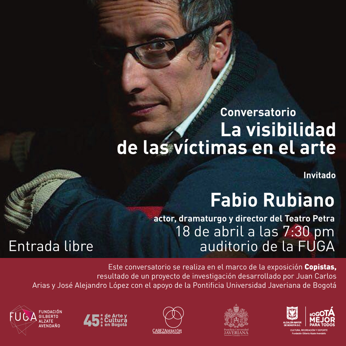 Conversatorio con Fabio Rubiano La Visibilidad de las Víctimas en el Arte
