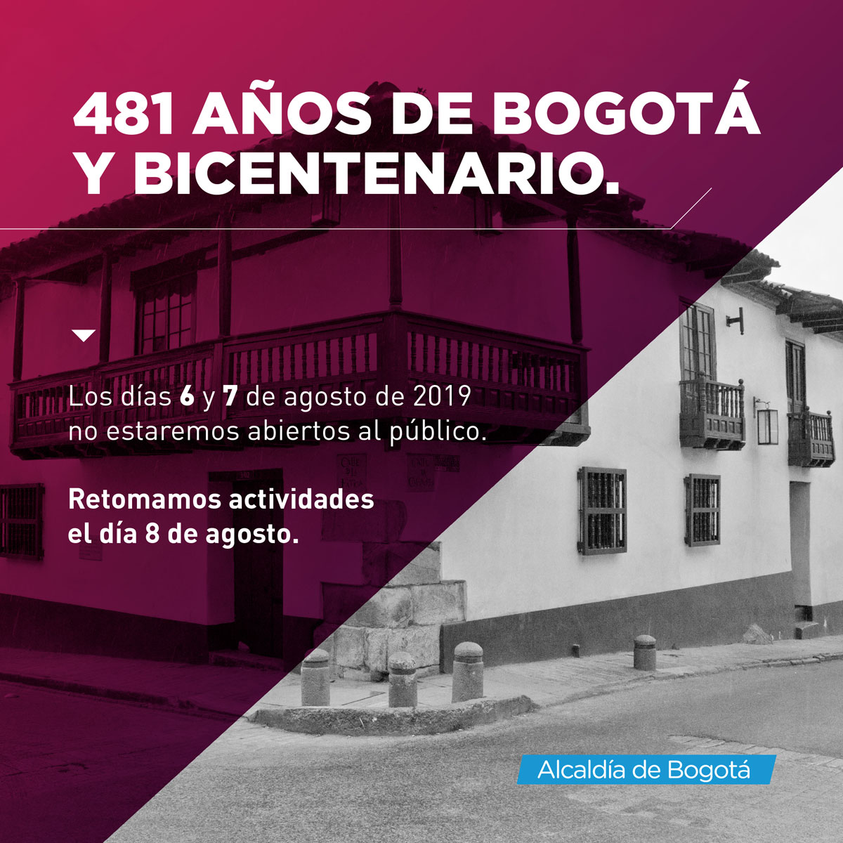 Cierre sede FUGA el 6 y 7 de agosto