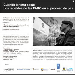 Segundo Coversatorio sobre la Exposición -Cuando la tinta seca-Los rebeldes de las FARC en el proceso de paz-Malcolm Linton