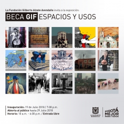 Exposición sobre la Beca GIF espacios y usos  de la Fundación Gilberto Alzate Avendaño